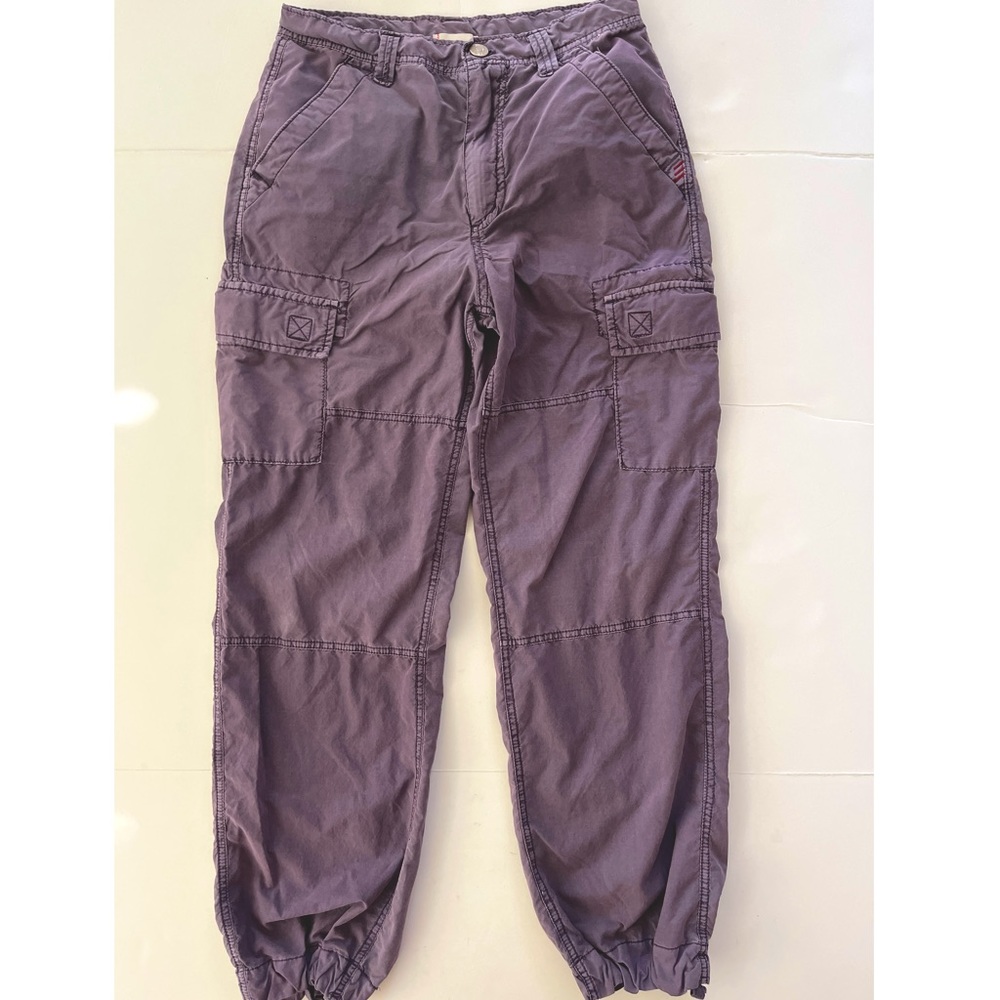 BDG Urban Outfitters Baggy Cargo Pants Unisex Size 30 Purple Lightweight